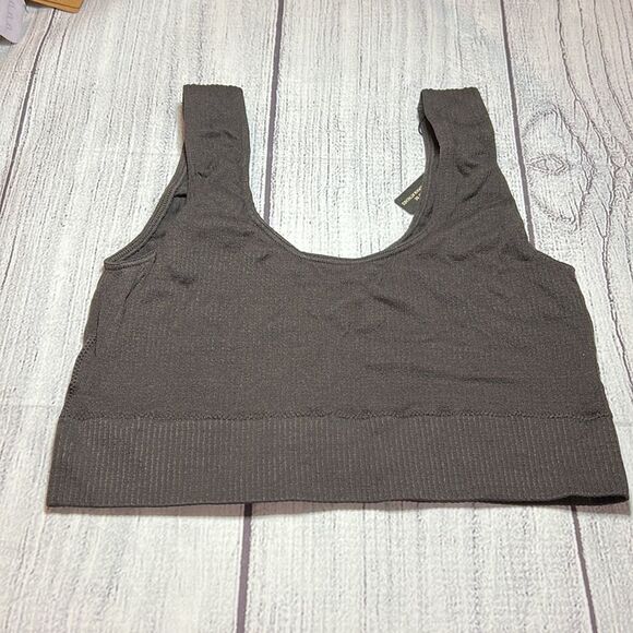 SKIMS SCOOP NECK BRALETTE RIBBED SOOT Size XXS/XS New - Picture 2 of 5